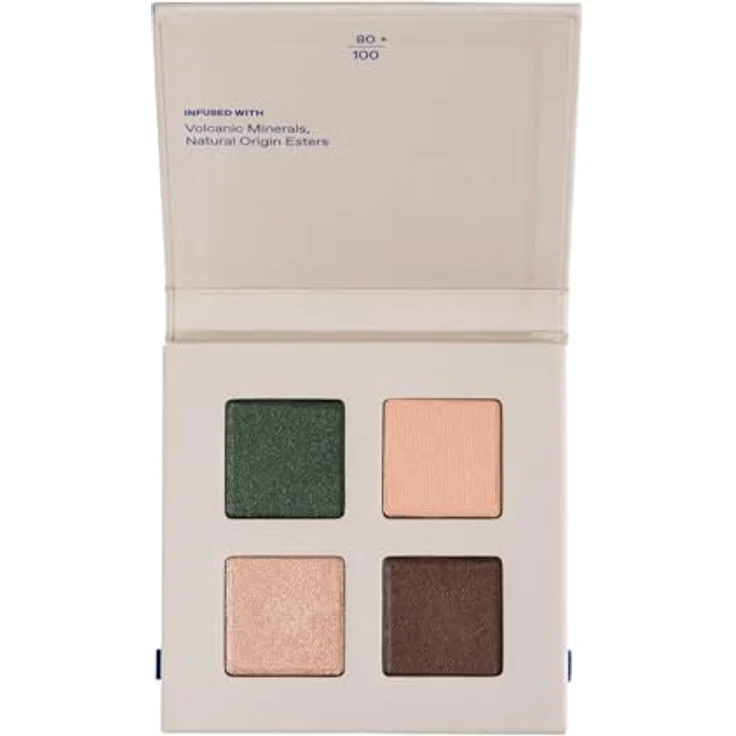 KORRES Real Color Eyeshadow Palette Forest Nudes 01, Lidschattenpalette mit 4 hochpigmentierten Naturtönen in matt, satiniert & metallisch, vegan, 4g – Bild 1