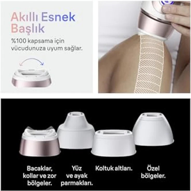 Braun Smart IPL Skin i·expert PL7432, intelligenter IPL-Haarentferner für Körper, Gesicht, Bikini- und Achselbereich, schmerzfreie Haarentfernung, mehrere Intensitätsstufen, App-kompatibel – Bild 7