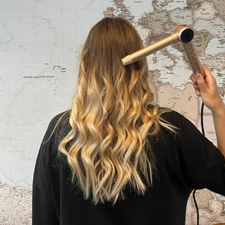 Demeliss CURL POWER Faltbarer Lockenwickler, 25 mm, 10 Temperaturstufen, digitale Anzeige, hitzebeständiger Handschuh, für alle Haartypen, ultraleicht, 180° klappbar – Bild 5
