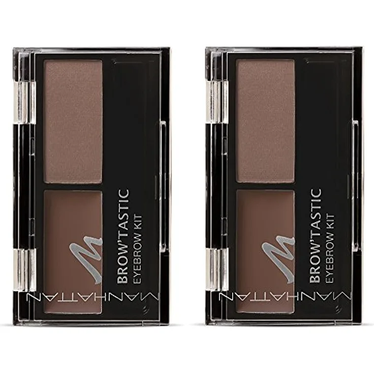 Manhattan Brow'Tastic Eyebrow Kit – Augenbrauen Wachs & Augenbrauenpuder im Eyebrow Set zum Fixieren & Färben – Farbe Blondy Brow 001 – 2 x 3g