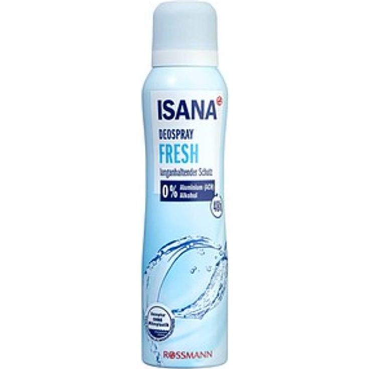 ISANA FRESH Deo-Spray 150,0 ml, langanhaltender Schutz für empfindliche Haut, ohne Aluminiumsalze und Alkohol