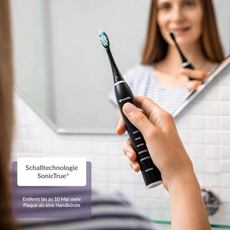 Truelife Elektrische Zahnbürste SonicBrush Clean30 Black Vibrierende Zahnbürste – Bild 3