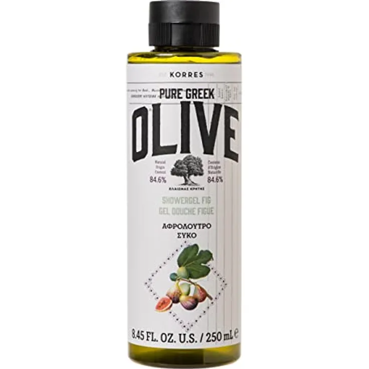 KORRES Olive Fig feuchtigkeitsspendendes Duschgel für geschmeidige Haut, mit extra nativem Olivenöl, vegan, 250 ml, 289.0 grams