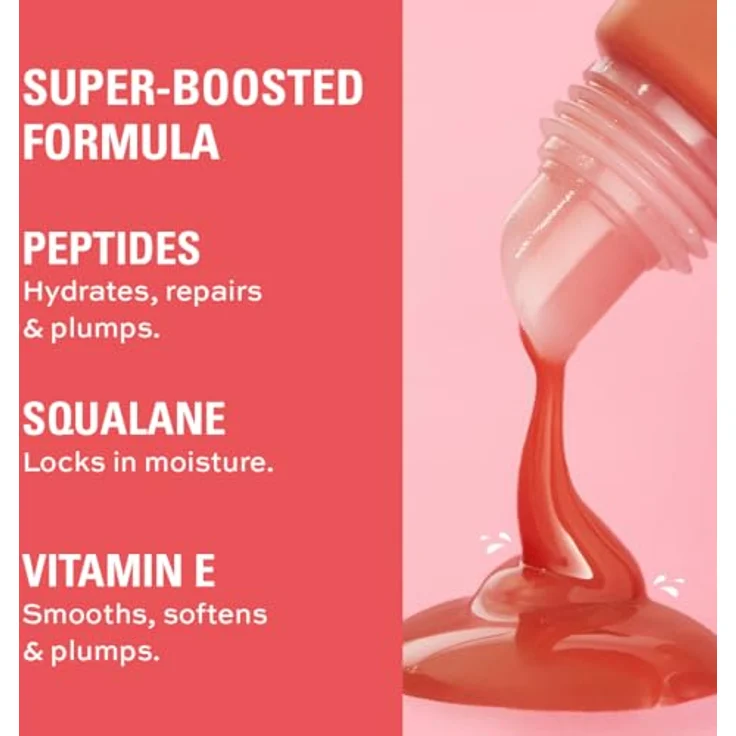 Makeup Revolution Saftiger Peptid-Lippenbalsam, Feuchtigkeitsspendender Balsam mit Grapefruitduft, Klares Eis, 8ml, Angereichert mit Vitamin E & Peptiden – Bild 5