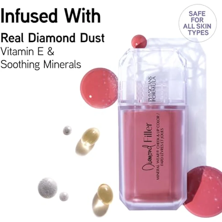 Physicians Formula Mineral Wear® Diamond Filler Lippenstift und Rouge, Multifunktional, Farbton Brilliant Peach, 7,3 ml – Bild 5