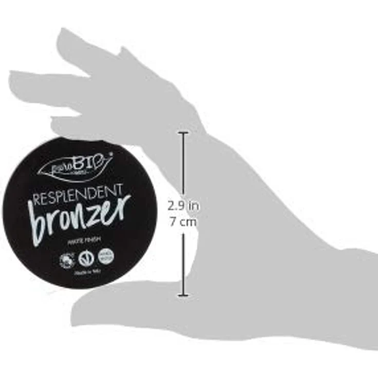 puroBIO Cosmetics Resplendent Bronzer, Matt-Effekt für natürliche Bräune, Farbton 03 Beige Brown, 9 g – Bild 5