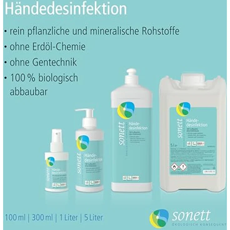 Sonett Händedesinfektionsmittel 1l  – Bild 3