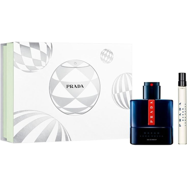 Prada Luna Rossa Ocean Geschenkset, Eau de Parfum Herren 60 ml mit intensivem Fougère-Duft, tiefblauer Flakon