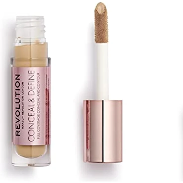 Makeup Revolution Conceal & Define Abdeckstift, voll deckend für mittlere bis helle Hauttöne, C11, 4ml, vegan und langanhaltend – Bild 2