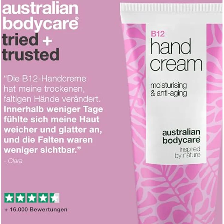 Australian Bodycare Intensive B12 Handcreme, Nährende Pflege mit B12-Vitamin, Süßholzwurzelextrakt, Glycerin und Sheabutter für trockene, raue und gealterte Hände – Bild 5
