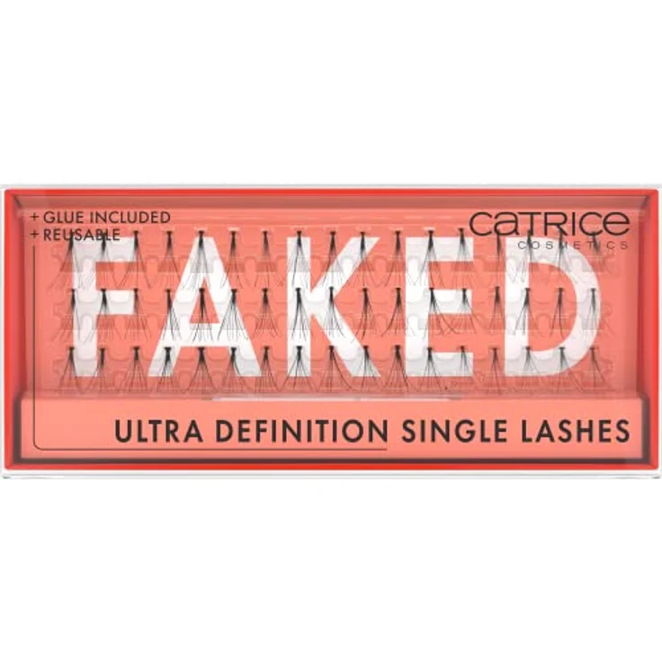 Catrice Faked Ultra Definition Single Lashes, schwarz, Falsche Wimpern-Effekt, Einfach zu entfernen, Extremes Volumen, sofortiges Ergebnis, langanhaltend, vegan, Nanopartikel frei (51 Stück) – Bild 1