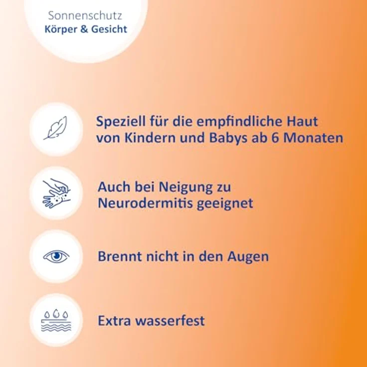 Ladival Empfindliche Kinderhaut Sonnenschutz-Milch LSF 50+ für Kinder und Babys ab 6 Monaten, extra wasserfest, mit einzigartigem 4-fach Zellschutz, 200ml – Bild 4