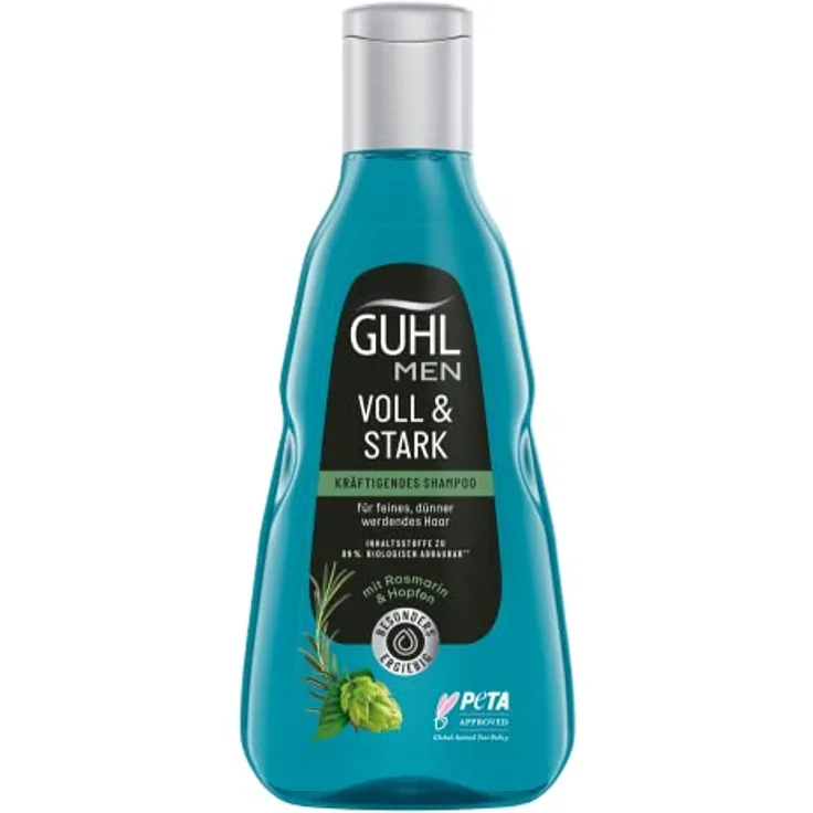 Guhl Men Voll & Stark Shampoo - Inhalt: 250 ml - Haartyp: dünn, fein, normal
