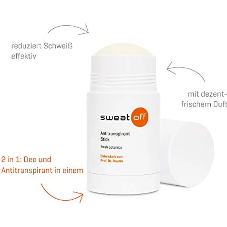 Sweat-Off Antitranspirant Stick 50ml gegen Schwitzen | Deo & Antitranspirant in einem | mit dezent-frischem Duft – Bild 2