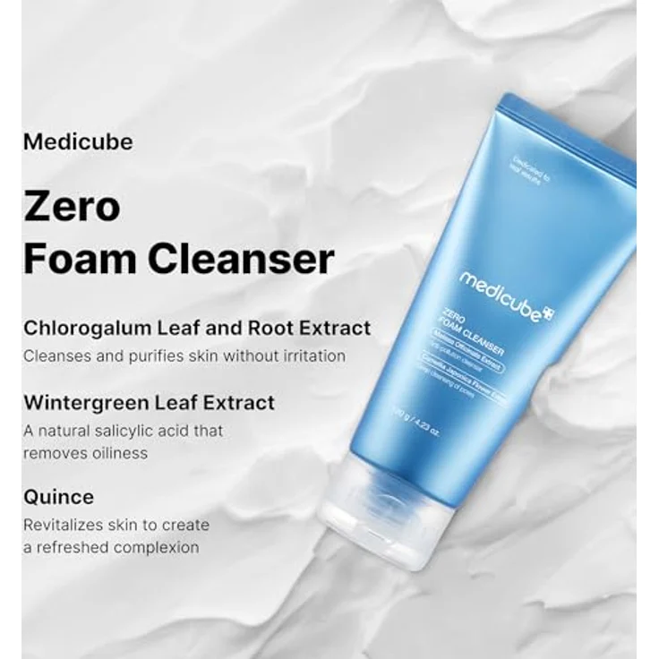 Medicube Zero Foam Cleanser 120g, sanfter Gesichtsreiniger für empfindliche Haut, entfernt Unreinheiten und kontrolliert Talg – Bild 4