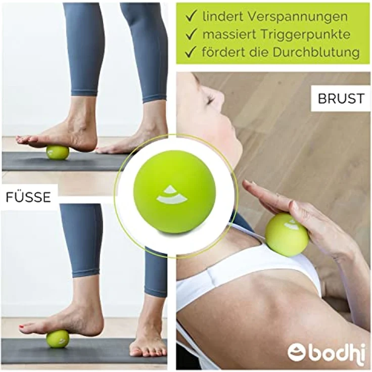 bodhi Massageball Faszien-Massage-Ball, 3er Set, Ø ca. 6,5 cm, 3-tlg. – Bild 7