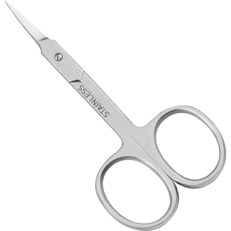 Titania Feine Hautschere Inox, rostfreie Edelstahl-Hautschere mit gebogener Ausführung und extra scharfen Schneiden, 9,5 cm