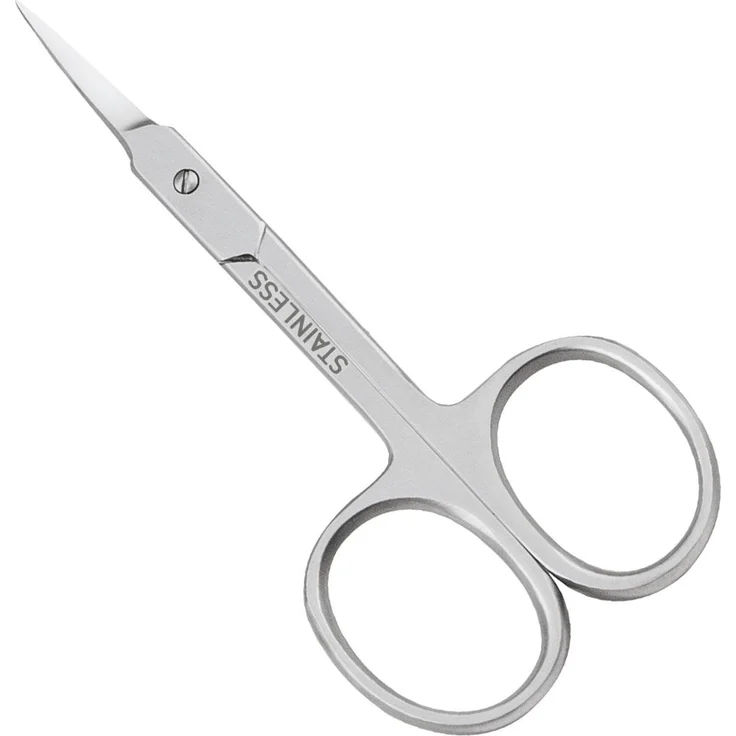 Titania Feine Hautschere Inox, rostfreie Edelstahl-Hautschere mit gebogener Ausführung und extra scharfen Schneiden, 9,5 cm