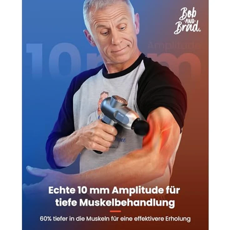 BOB AND BRAD C2 Pro, Massagepistole mit Wärme und Kälte, tragbares Muskelmassagegerät für tiefe Gewebemassage, flüsterleiser Betrieb, USB-C Aufladung, 4 Massageköpfe – Bild 4