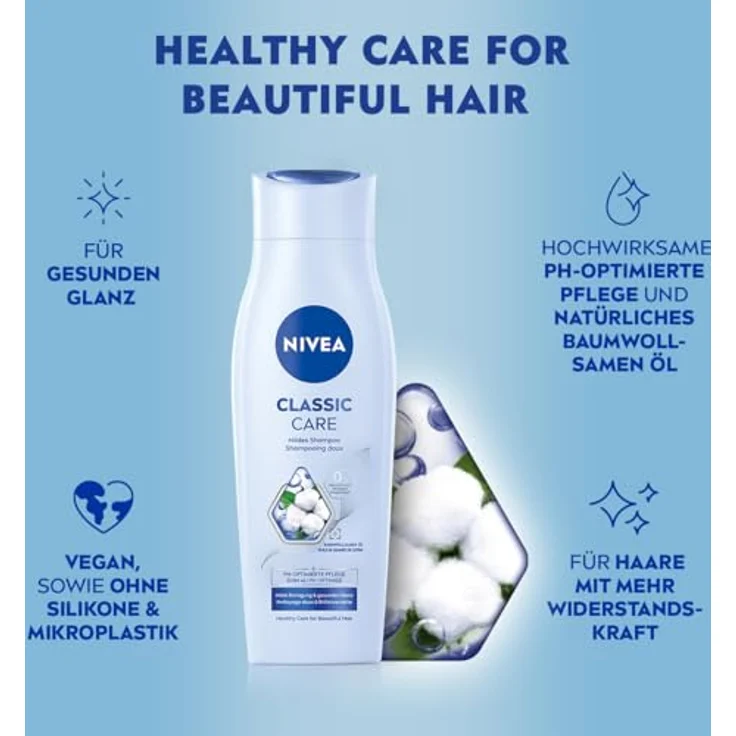 NIVEA Classic Mild pH-Balance Haarshampoo 250 ml – Bild 2