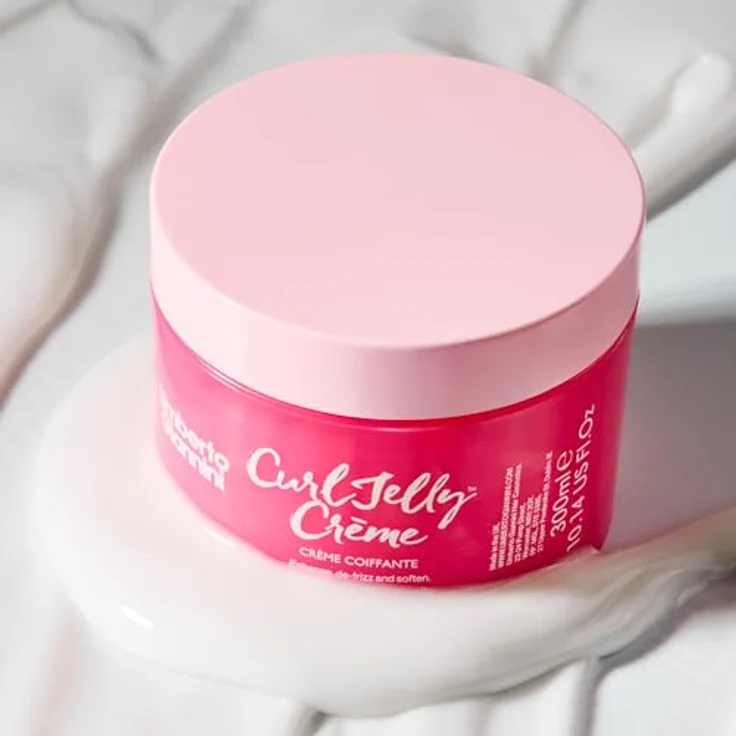 Umberto Giannini Curl Jelly Crème, silikonfreie Haar- und Stylingcreme, angereichert mit Sheabutter und Kokosöl, 300 ml, für definierte und frizzfreie Locken – Bild 3