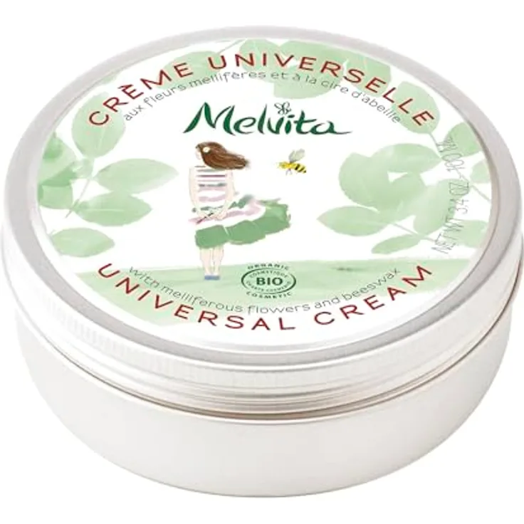 Melvita Universelle Bio-Feuchtigkeitscreme für empfindliche und reaktive Haut, leichte und nicht fettende Textur - 50 ml, Body Essentials-Reihe