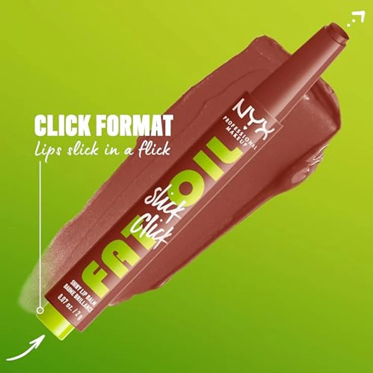 NYX Professional Makeup Fat Oil Slick Click Lippenstift, hochpigmentierte Textur mit Glanz und 12 Stunden Feuchtigkeit, 2 g – Bild 4