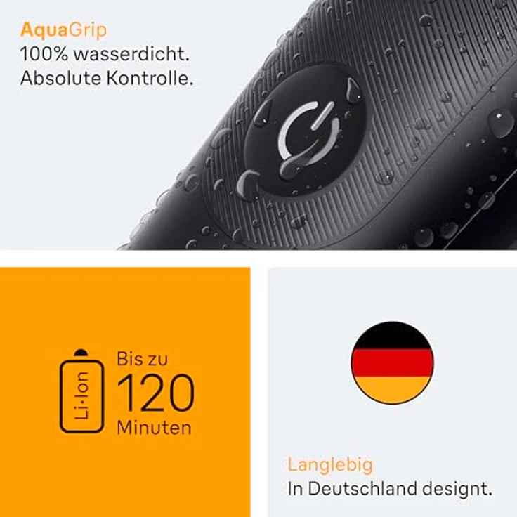 Braun AIO5540 Haarschneidemaschine Schwarz 14 Lithium-Ionen, 9-in-1 Grooming Kit, SkinGuard Technology, 100% Waterproof – Bild 6