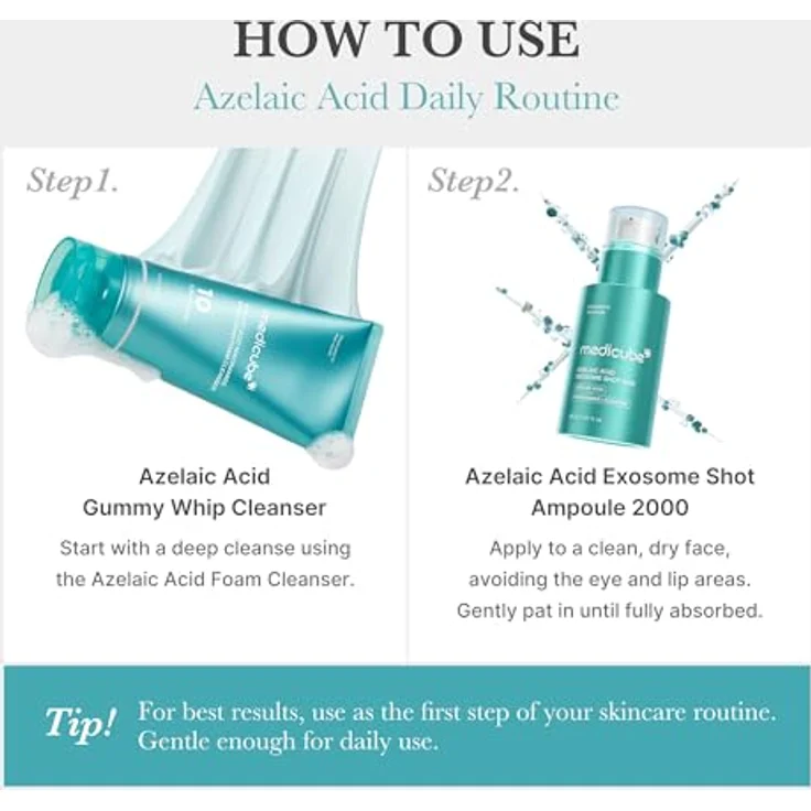 Medicube Azelaic Acid Exosome Shot 2000 Serum 30 ml – K-Beauty Ampoule mit 5 % Niacinamid und mikrofeiner Exosome-Technologie für alle Hauttypen – Bild 5