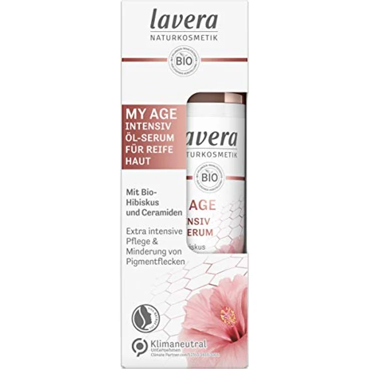 lavera MY AGE Intensiv Öl-Serum mit Bio-Hibiskus und Ceramiden, mindert Pigmentflecken, für reife Haut, zertifizierte Naturkosmetik, vegan, 30 ml – Bild 2