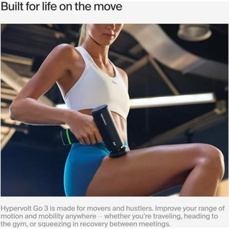 Hyperice Hypervolt Go 3, tragbares Massagegerät mit leistungsstarkem Motor und handlichem Design – Bild 2
