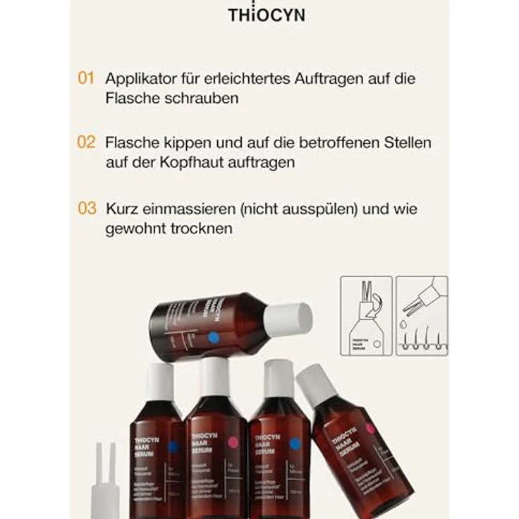 THIOCYN Haarserum gegen Haarausfall Mann - Haarwachstum beschleunigen mit Thiocyanat-Formel, 150ml – Bild 3