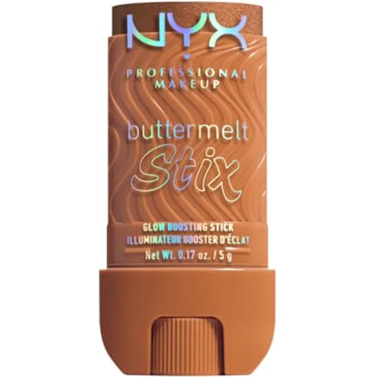 NYX Professional Makeup Buttermelt Stix, Glow Boosting Highlighter Stick mit Sheabutter, wischfest, bis 8h Halt, Farbe: 12 It's Giving Melt – Bild 1