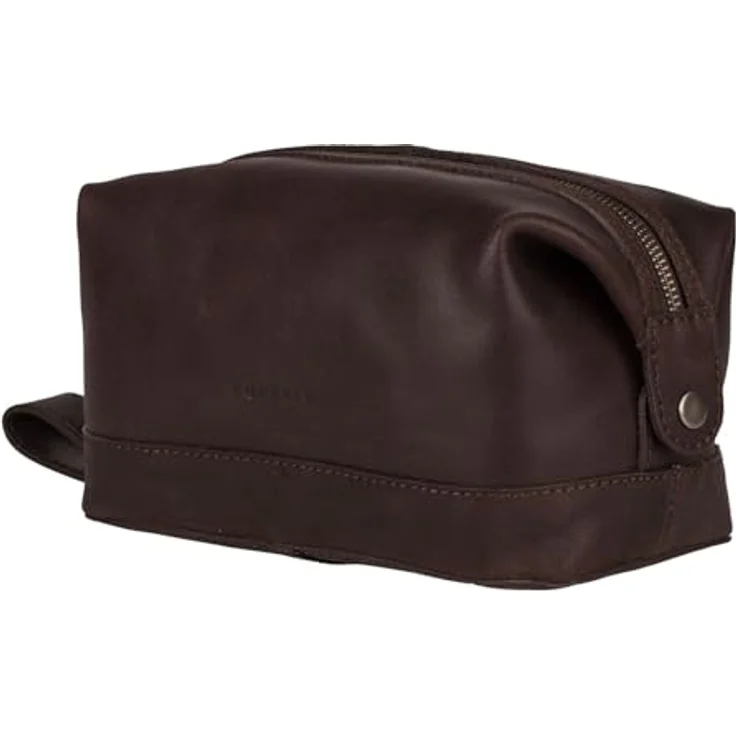Burkely, Necessaire, Fundamentals Vintage, Braun, 4 l, Kulturtasche aus robustem Leder mit wasserdichtem Innenfach – Bild 2