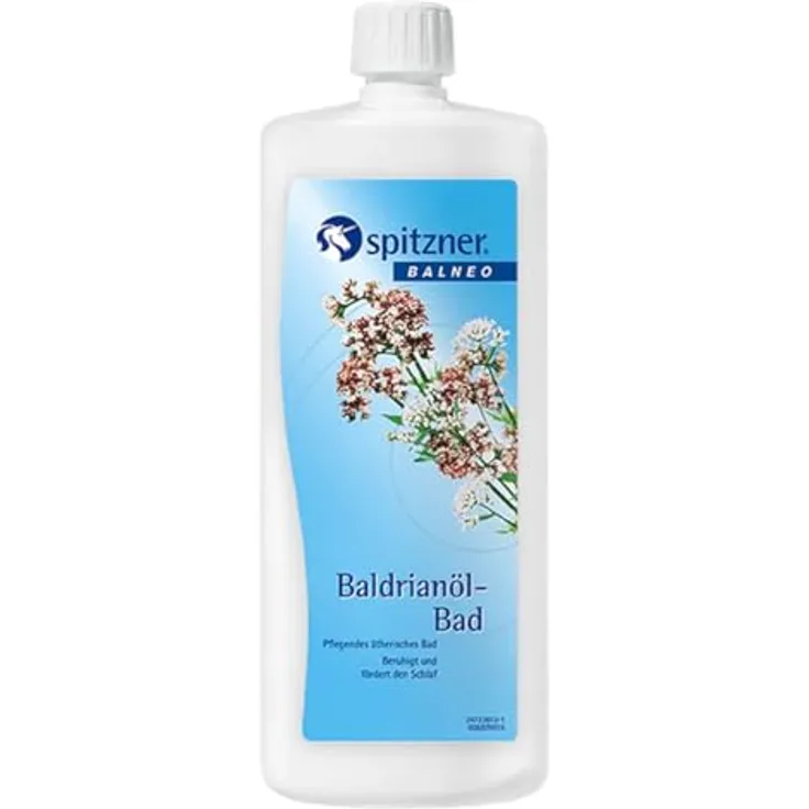 SPITZNER Balneo Baldrian Ölbad, 1000 ml, entspannender Badezusatz mit Baldrianextrakt