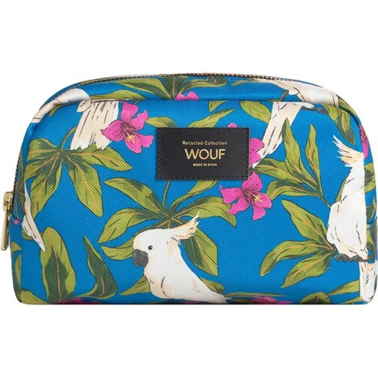 Wouf Kulturbeutel 21 cm, Beauty Case aus 100% PET in petrol, Maße 21 cm x 8.5 cm x 14 cm