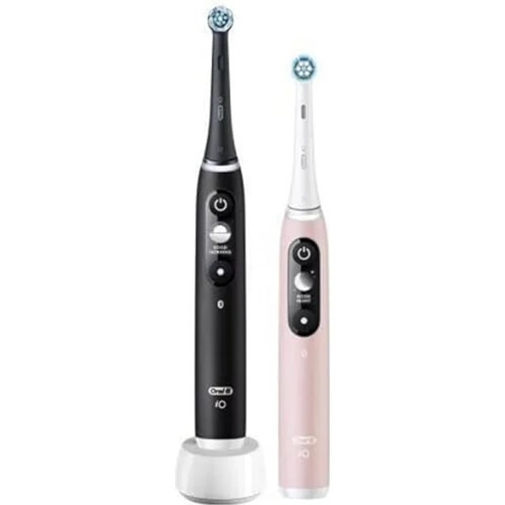 Elektrische Zahnbürste iO6 Series Duo Pack Schwarz/Pink Sand Extra Griff, 2 Stück – Bild 2