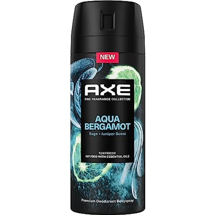 Axe Premium Bodyspray Aqua Bergamot Deo ohne Aluminiumsalze mit 72 Stunden Schutz gegen Körpergeruch 150 ml 1 Stück – Bild 1
