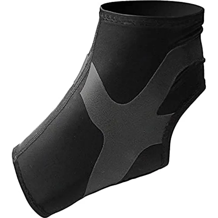Antar AT53041 ML Sprunggelenk Bandage mit Tapes für Linkes Bein, mittel, schwarz, 30 g - Flexibles und atmungsaktives Material, verstellbarer Riemen für Knöchelstabilität