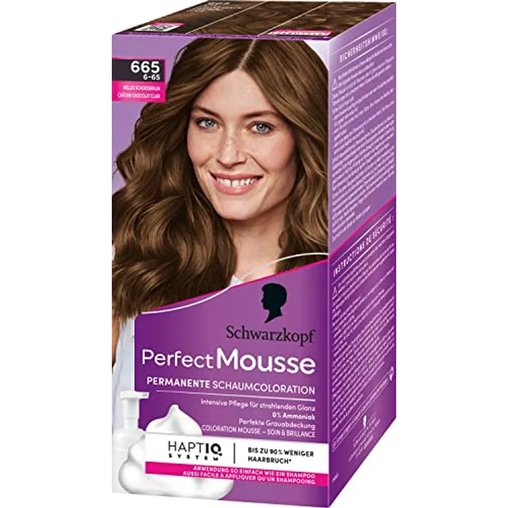 Schwarzkopf Perfect Mousse Permanente 665 Helles Schokogold Stufe 3 3 x 93 ml – Bild 3