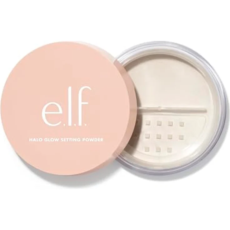 e.l.f. Halo Glow Setting Powder, Seidig, Halbmattes Finish, Minimiert Poren und Feine Linien, Vegan & Tierversuchsfrei, Light, 6,8 g – Bild 1
