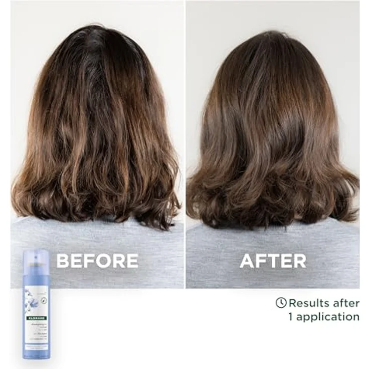 Klorane Volumizing Dry Shampoo mit Leins, Parabenen und Sulfatfrei, 90 ml – Bild 4