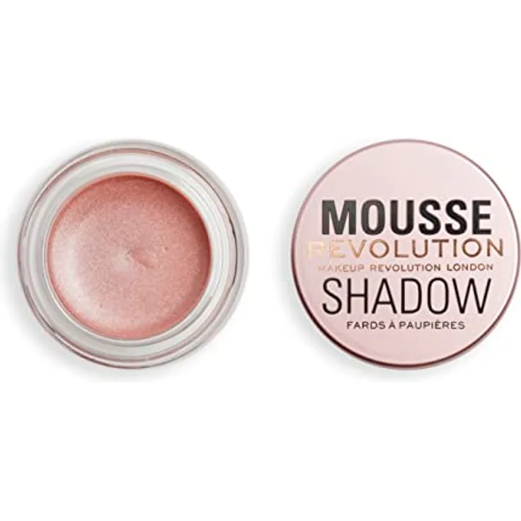 Makeup Revolution Mousse Shadow Light Gold, cremige Farbe für Wangen & Augen, aufgeschlagene, leichte Formel, Creme-zu-Pulver, 4g