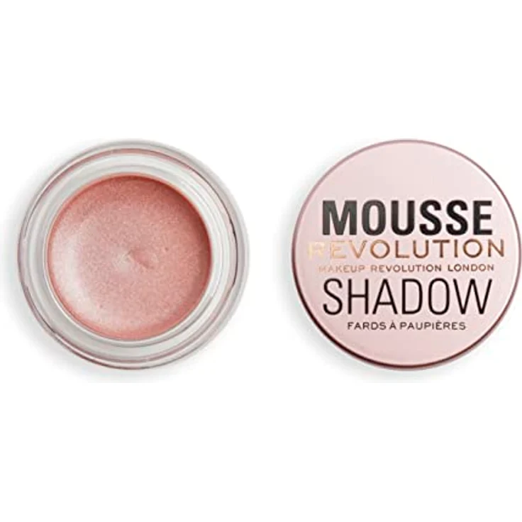 Makeup Revolution Mousse Shadow Light Gold, cremige Farbe für Wangen & Augen, aufgeschlagene, leichte Formel, Creme-zu-Pulver, 4g – Bild 1