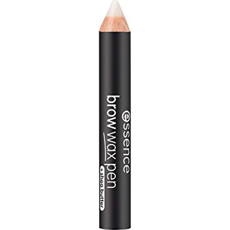 essence brow wax pen, Augenbrauen, mit Sheabutter, Nr. 01 transparent, transparent, pflegend, definierend, grundierend, natürlich, transluzent, vegan, Nanopartikel frei (1,2g)