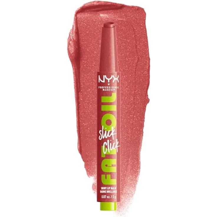NYX Professional Makeup Fat Oil Slick Click, tönender Lippenbalsam, Farbton 03 No Filter Needed, 2 g, vegan, feuchtigkeitsspendend, hochglänzend – Bild 1