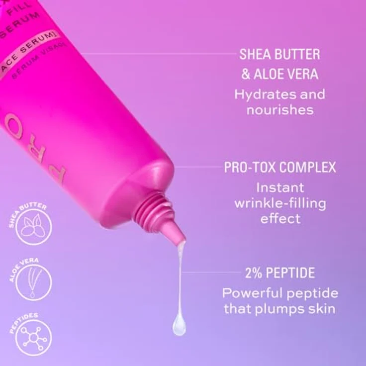 Revolution PRO Miracle Pro-Tox Fine Line Fix and Fill Serum, Gesichtsserum gegen Falten mit Hyaluronsäure und Sheabutter, 30 ml – Bild 3