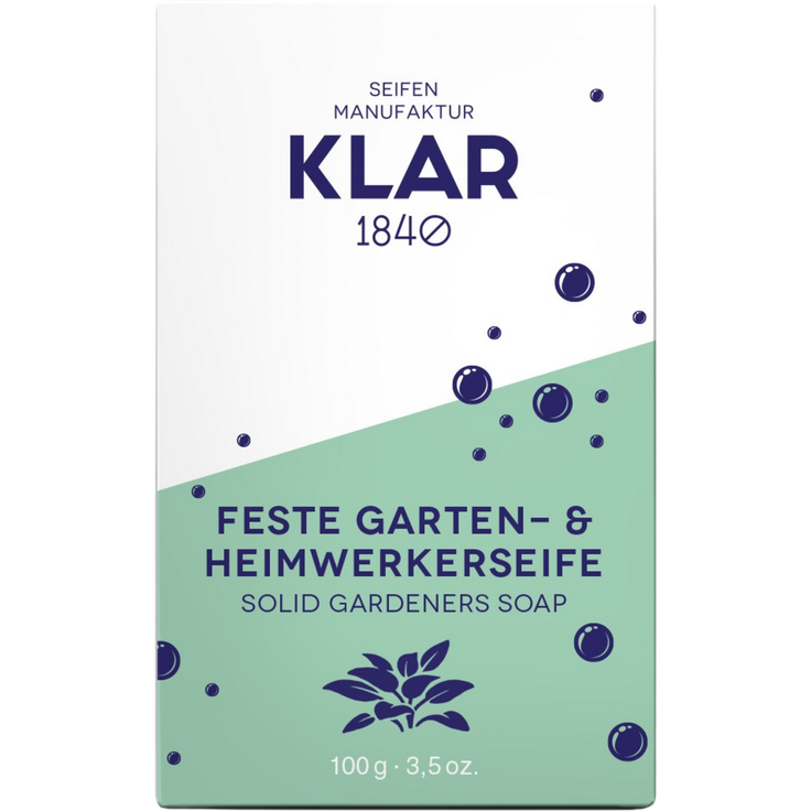 KLAR Garten- & Heimwerkerseife, 100 g, stark schmutzlösend mit würzigem Kräuterduft für alle Hauttypen