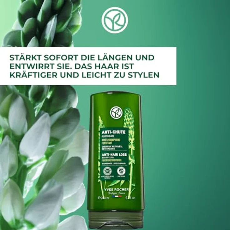 Yves Rocher Anti-Hair Loss Fortifying Conditioner Herren, 200 ml, mit weißer Lupine und Bio-Agave, für kräftigeres Haar – Bild 2