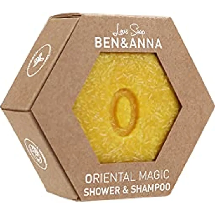 BEN&ANNA Love Soap Shower & Shampoo, 2-in-1 festes Shampoo & Duschgel, vegan, Oriental Magic, 60 g